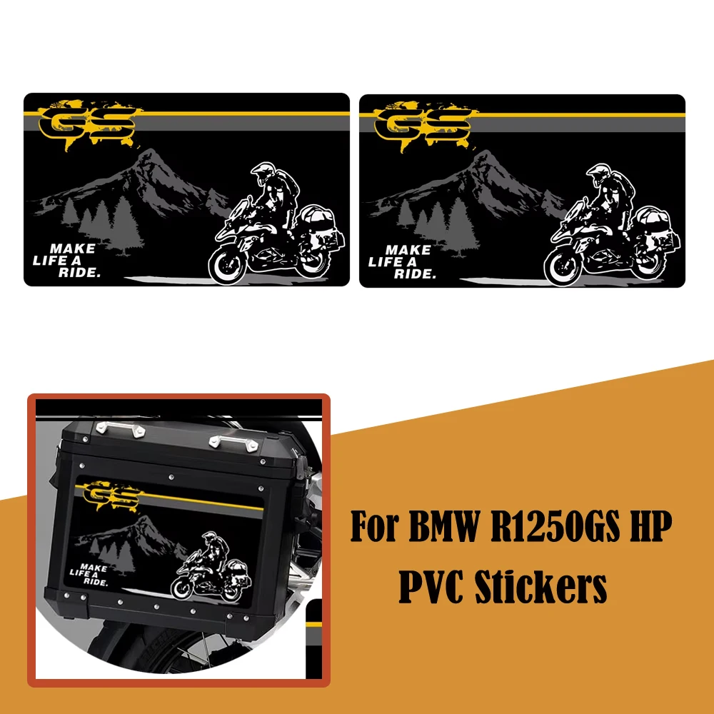 For BMW R1250GS R1250 GS GSA HP 2018 2019 2020 2021 2022 Trunk Luggage Aluminium Adventure Stickers Decal Top Cases Panniers