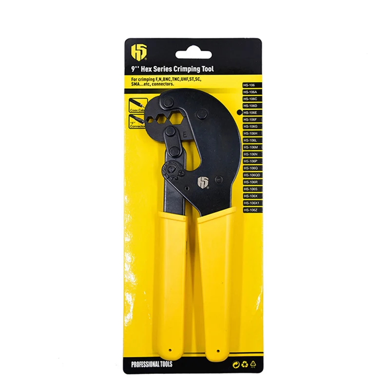 Imagem -06 - Cabo Coaxial Crimping Alicate Kit Crimper Cutter Stripper Tool Bnc Rg58 Rg6 Bnc Rg58 Rg6 Bnc Rg58 622 12488 1640 Milímetros
