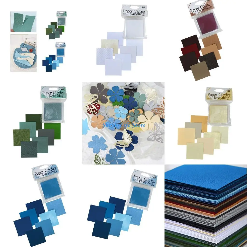 

E65E Premium Textured Cardstock Sheets Adhesive Sticker Paper Texture for Scrapbooking and Crafting Archival Quality Paper