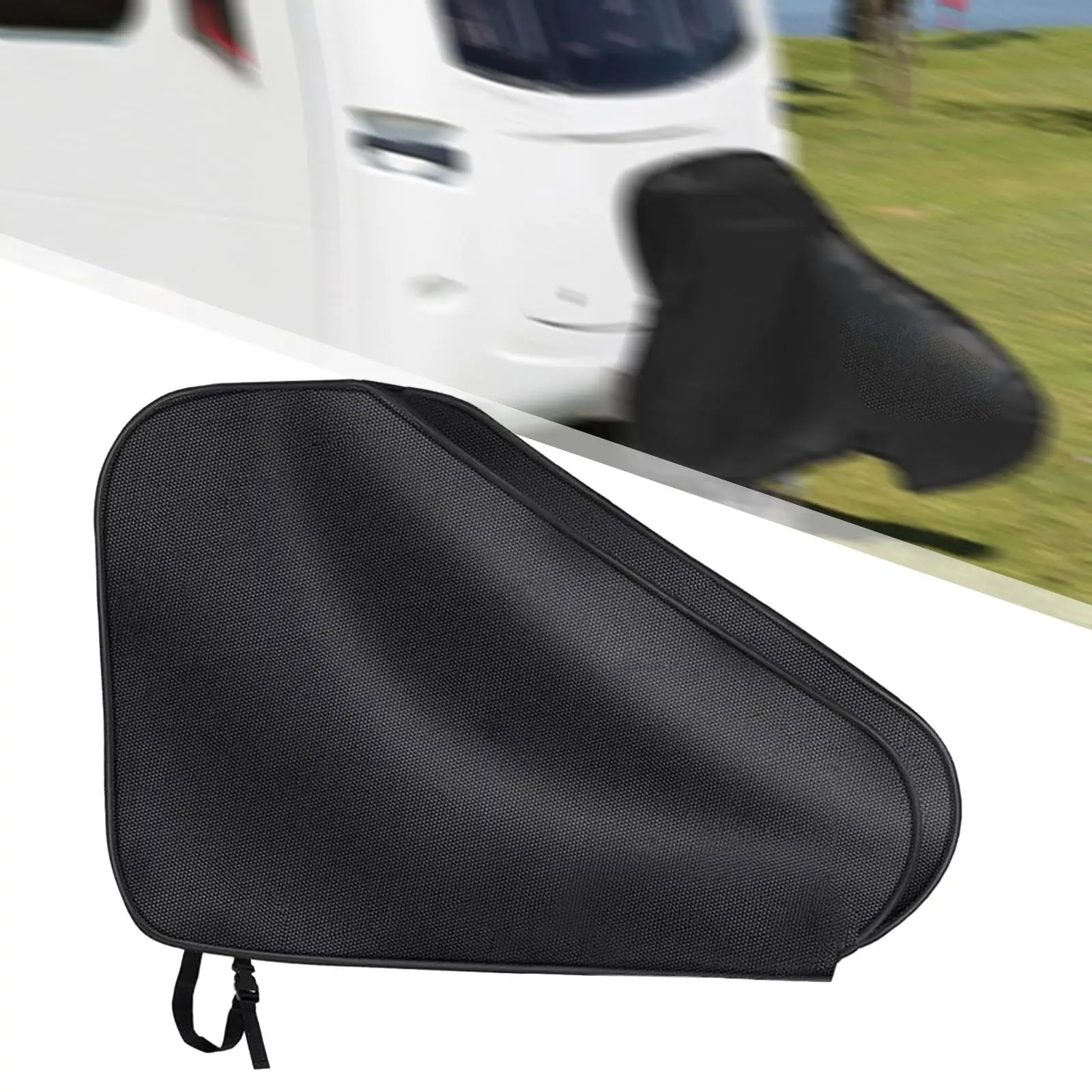 

Universal Waterproof Caravan Hitch Cover Adjustable Locking Tow Bar Protector for Trailer Outdoor Travel