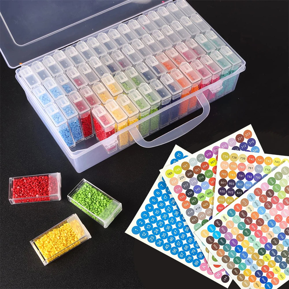 

Diamond Painting Accessories Storage Tool Organizer Boxes Number Stickers Diamond Mosaic Container Plastic Bottles Embroidery