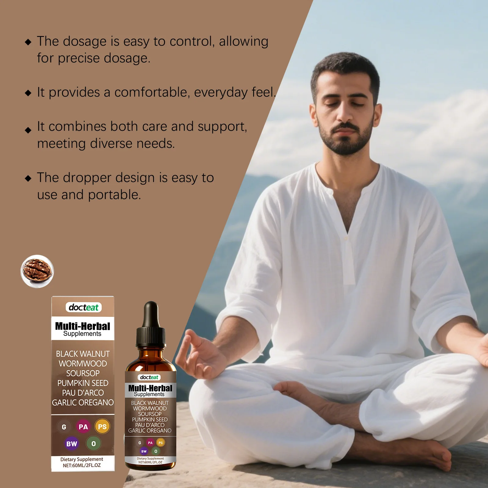 Black Walnut Oral Liquid Drops Natural Herbal Gut Cleanse Detox Support Digestive Health Relieve Bloating Colon Cleanser