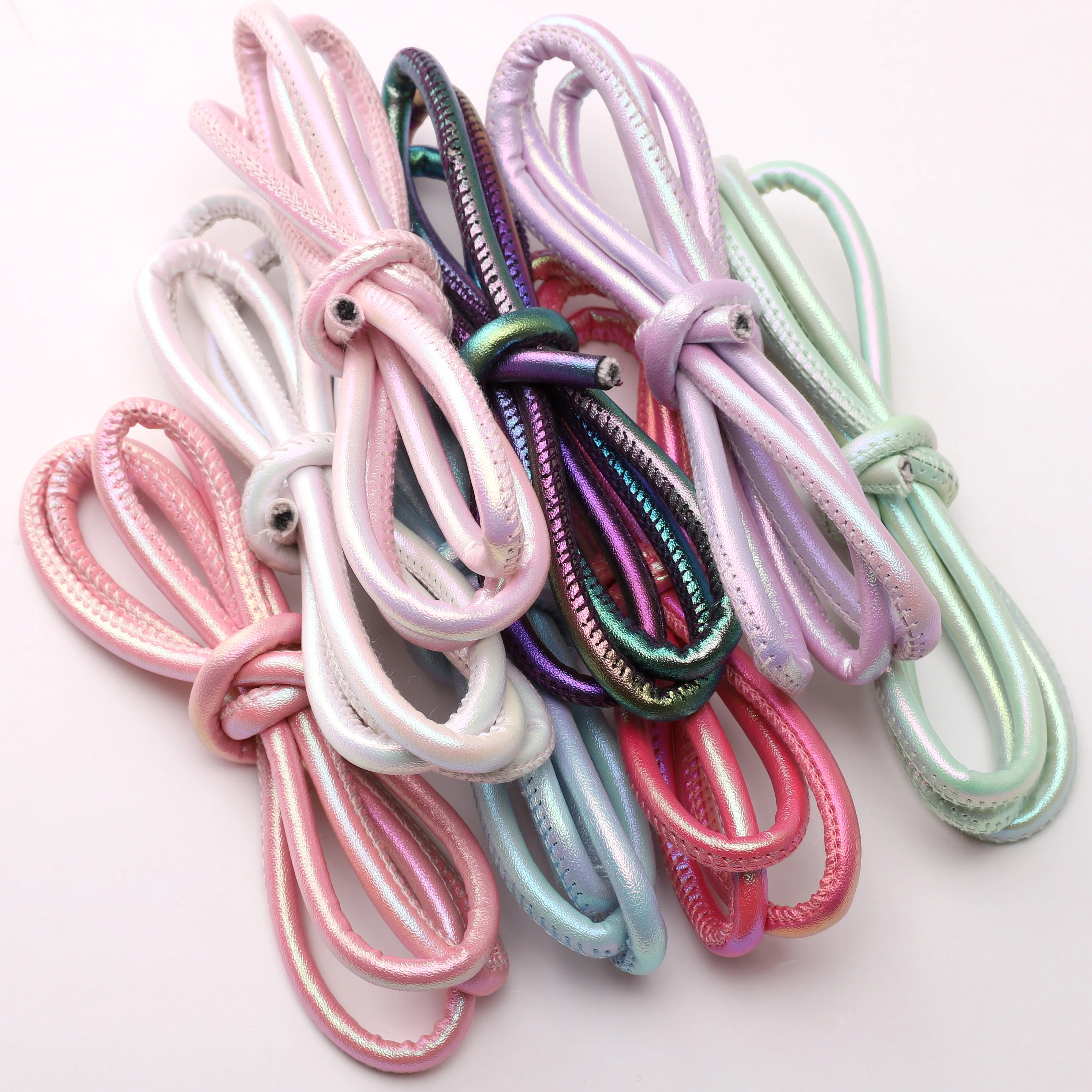 

1Meter/Pack 6mm Multicolor Round PU Leather Cord String Rope For Handmade DIY Phone Chain Keyring Handicrafts Making Accessories