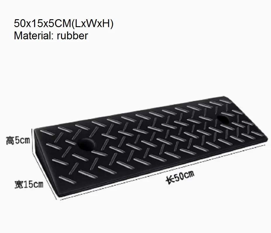 Rubber Step pad ramp curb household car road threshold climbing triangle pad speed bump uphill slope, along the road slope ladde