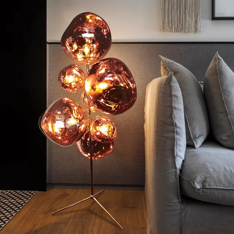Modern minimalist LED floor lamp, living room, bedroom, study, Nordic Ins style creative remote control dimming vertical lamp, i