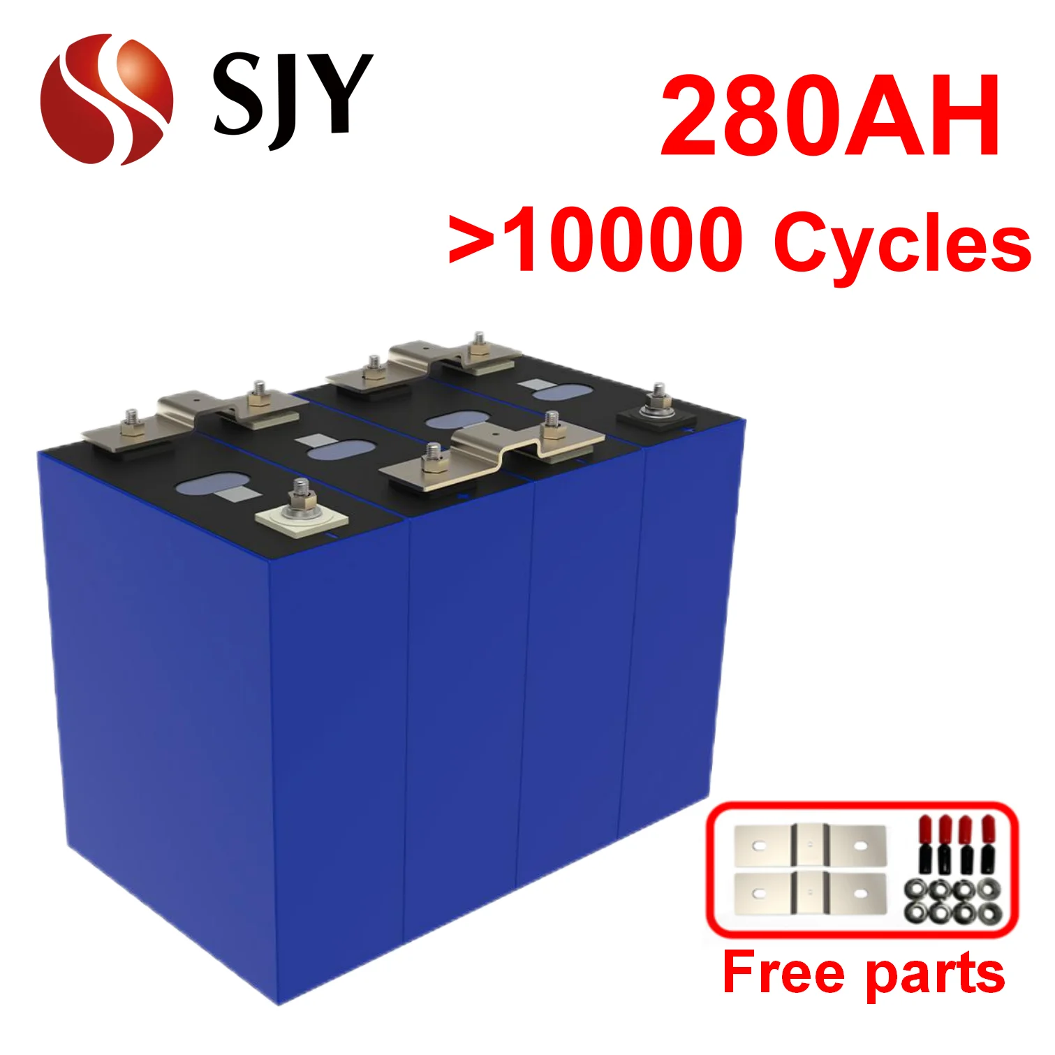 Grade A 10000 Cycles 3.2V 280Ah  LiFePO4 Lithium Battery for DIY 12V 24V 48V Home Inverter Solar Energy System Battery