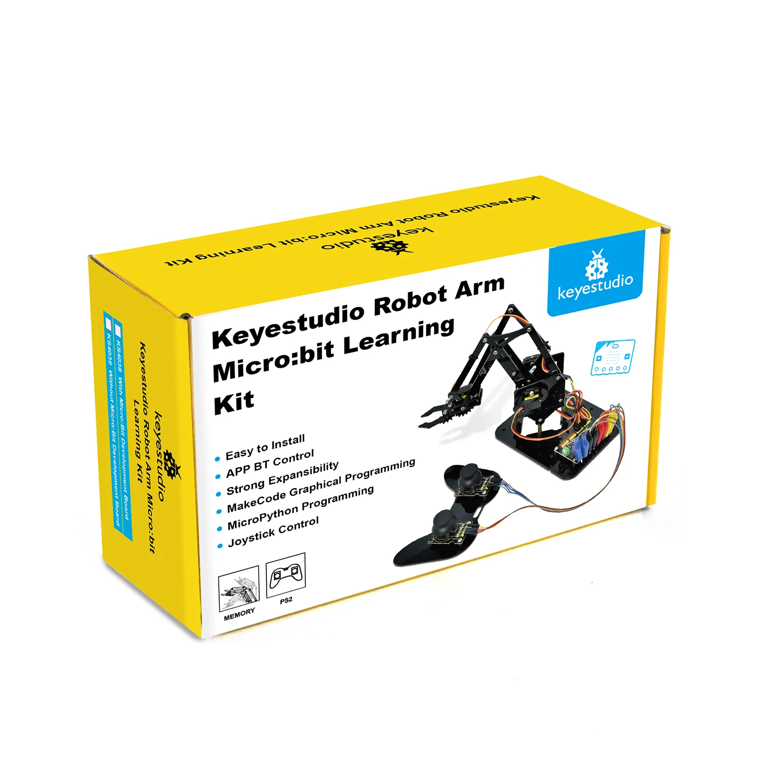 Keyestudio STEM Robot Arm Microbit Learning Kit With Microcontroller Of ARM Structure For BBC Micro:Bit Kit Programming Learning