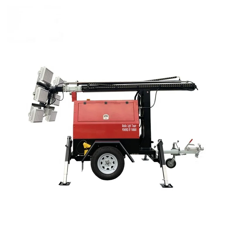 Torre de luz móvel do gerador LED 2400W para construção de mineração