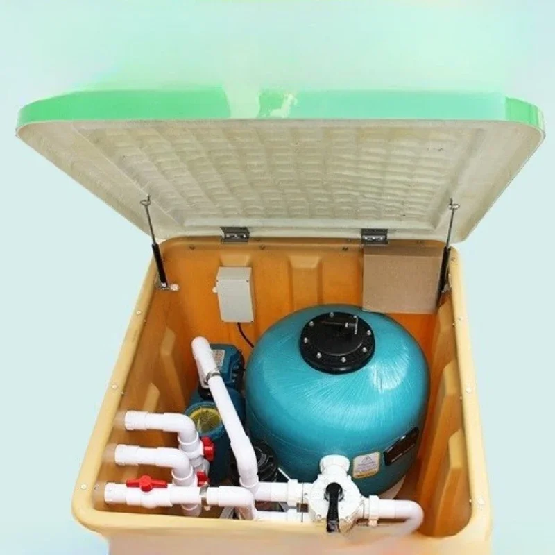 Integrated burial machine swimming pool circulation equipment, filter burial box