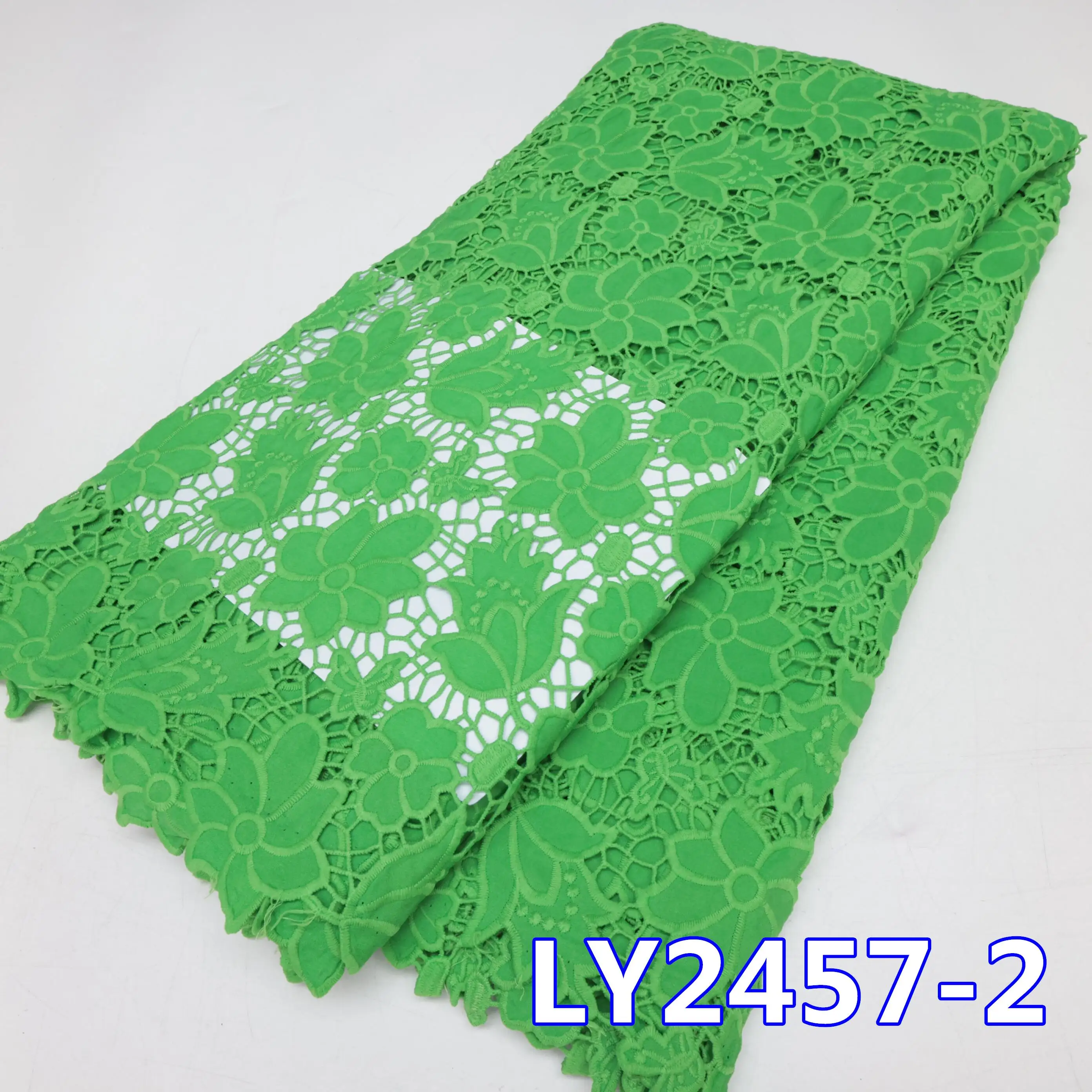 

Green African Chiffon Lace Fabric 2025 High Quality Chiffon Lace French Tulle Lace Fabric For Nigeria Party Dresses Woman