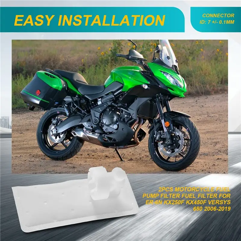 A65P-Motorcycle Fuel Pump Filter Fuel Filter For Kawasaki ER-6N KX250F KX450F Ninja Versys 650 2006-2019 view 2