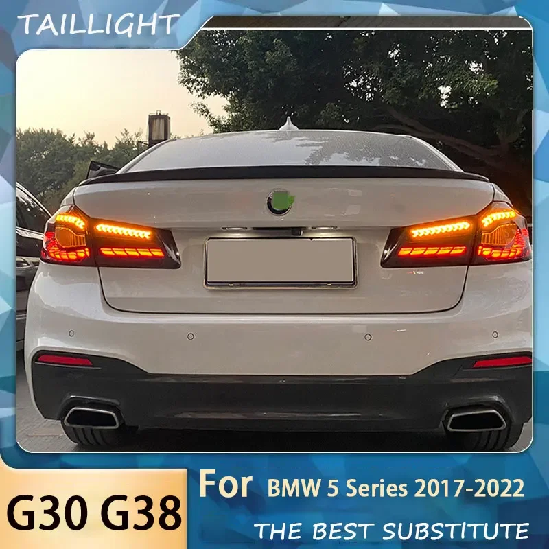 Car Tail LCI Lamp For BMW G30 G38 520 530 540 F90 M5 2017- 2022 DRL Fog Rear Trailer lamps Turning Signal Voiture Plug And Play