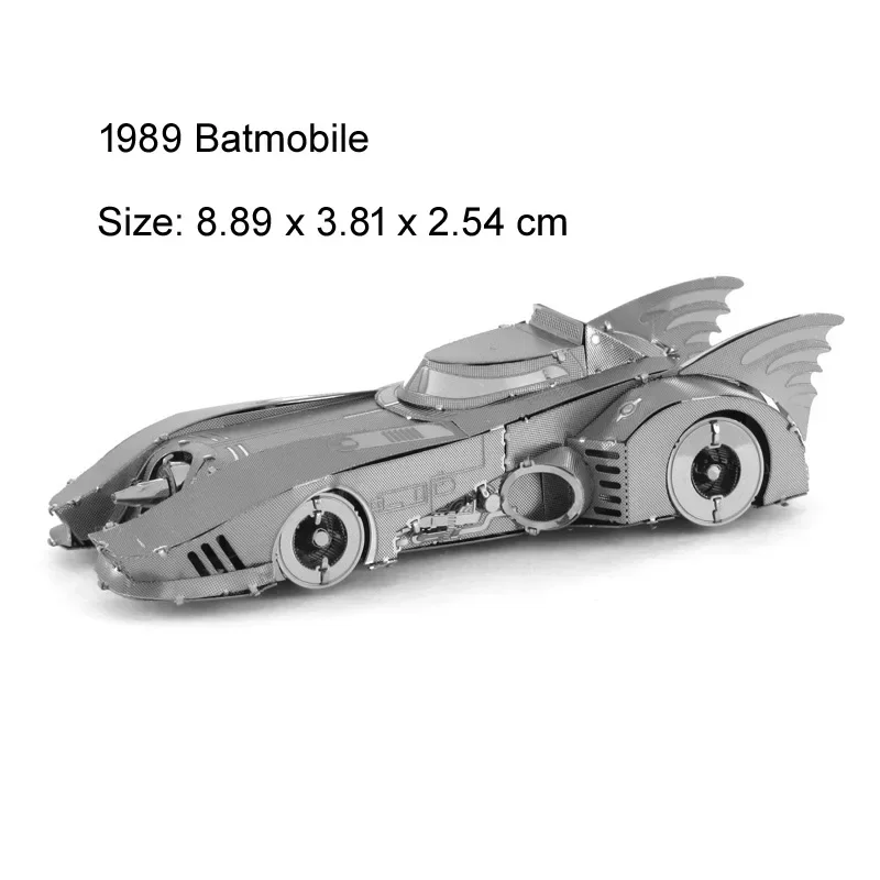 DIY Mini Mnaual 3D Metal Puzzle Bat Supercar Spaceship Metal Detector Model Assemble Jigsaw Toys Children Education Collection