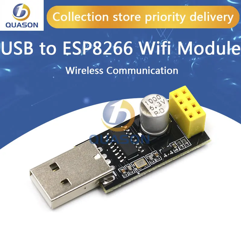 CH340 USB to ESP8266 ESP-01 Wifi Module Adapter Computer Phone Wireless Communication Microcontroller