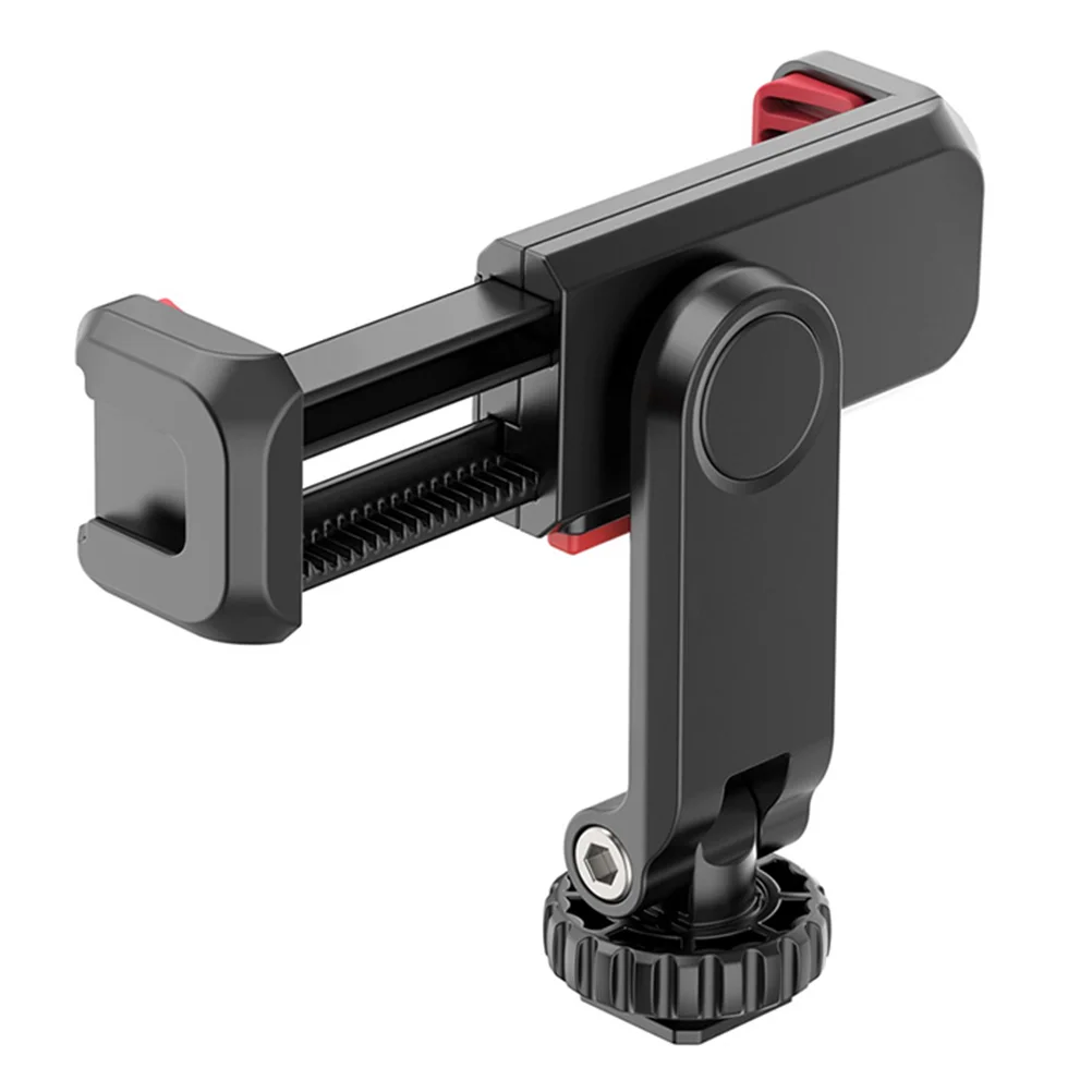 

Double Head Mobile Phone Holder Rotation Tripod Mount with Cold Shoe Rotates Smartphone Camera Stand