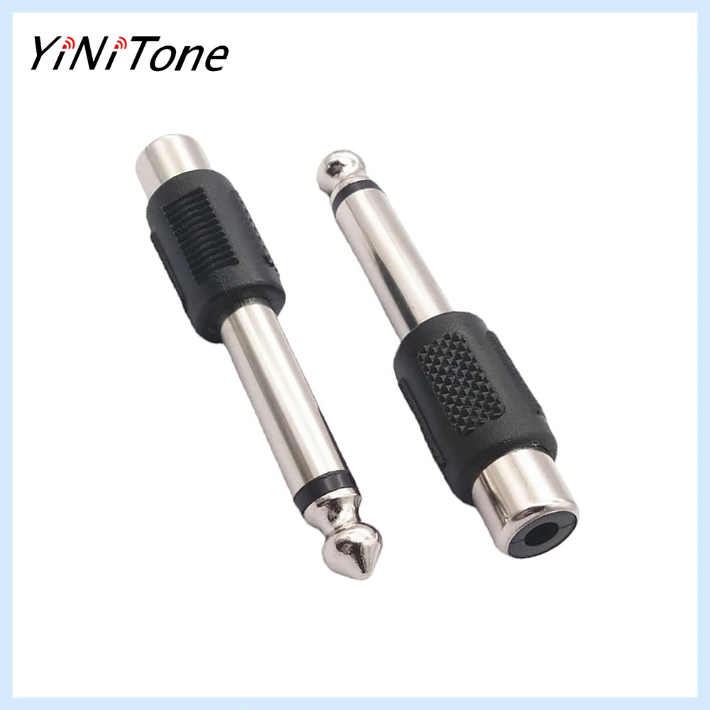 

6,35 мм 1/4 штекер-RCA гнездо моно разъем аудио разъем для FM-микрофона DIY