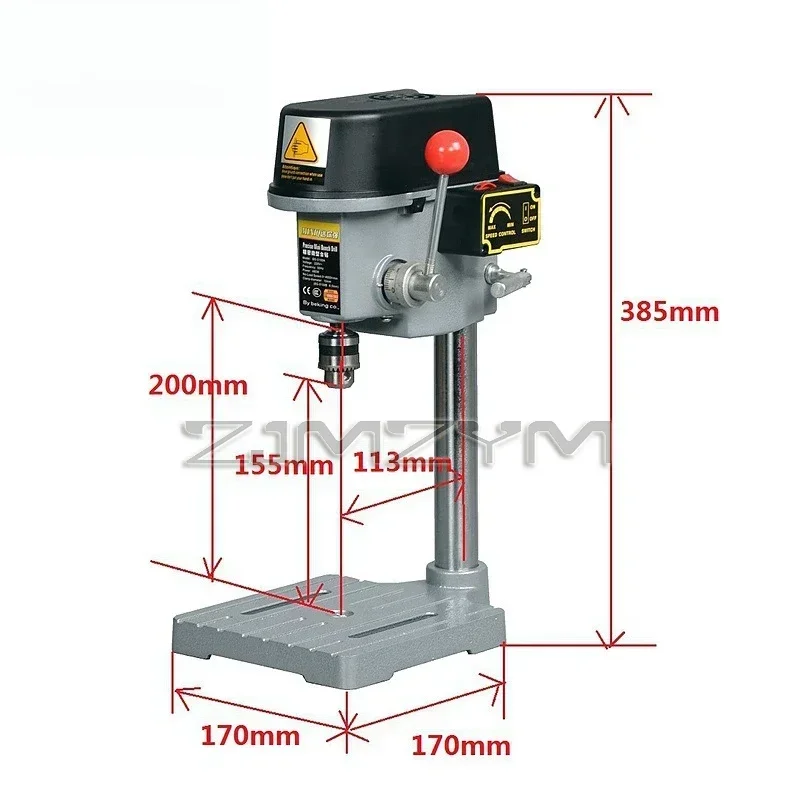 Miniature Bench Drill Big Power Mini Drill Press Plate Drilling Machine Small Table Drilling Multifunctional All Copper Motor