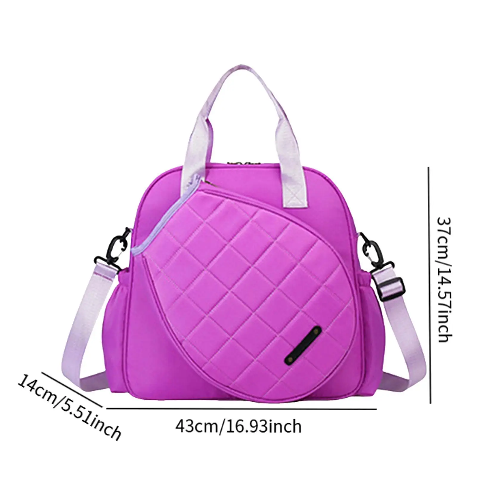 Tennis Handbag Waterproof Oxford Cloth Sport Bag Shoulder Strap Storage Tote for Gym Adults view 6
