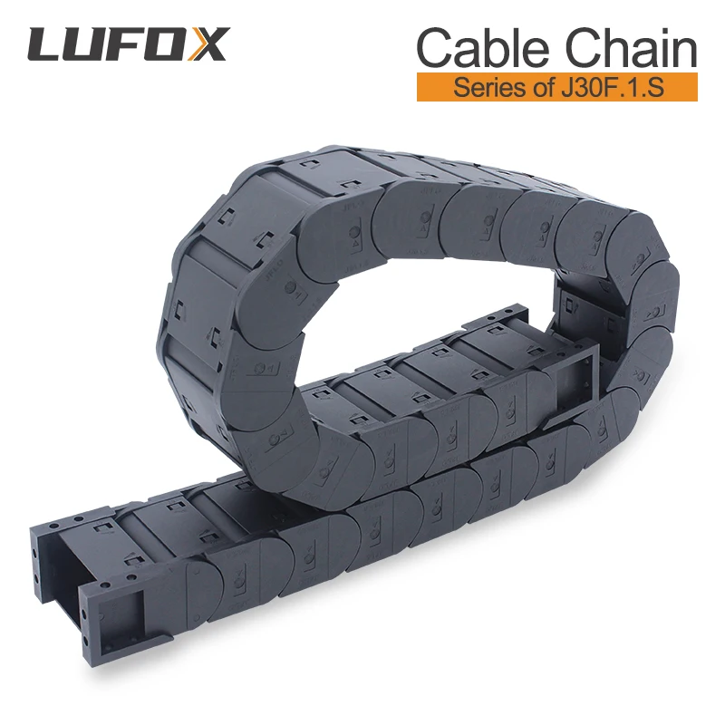 High quality 1-meter cable drag chain.Series of J30F.1.S-enclose type both side opening