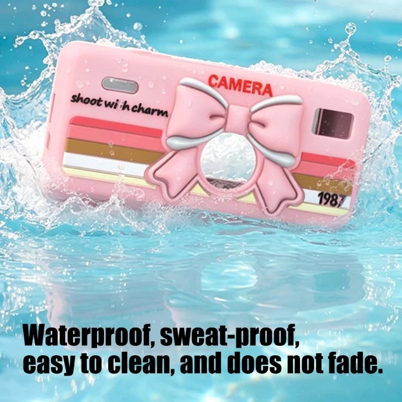Soft Silicone Protective Cover For Dedicated Model Keychain Digital Camera Lightweight Portable Camera Sleeve with Rope 896C