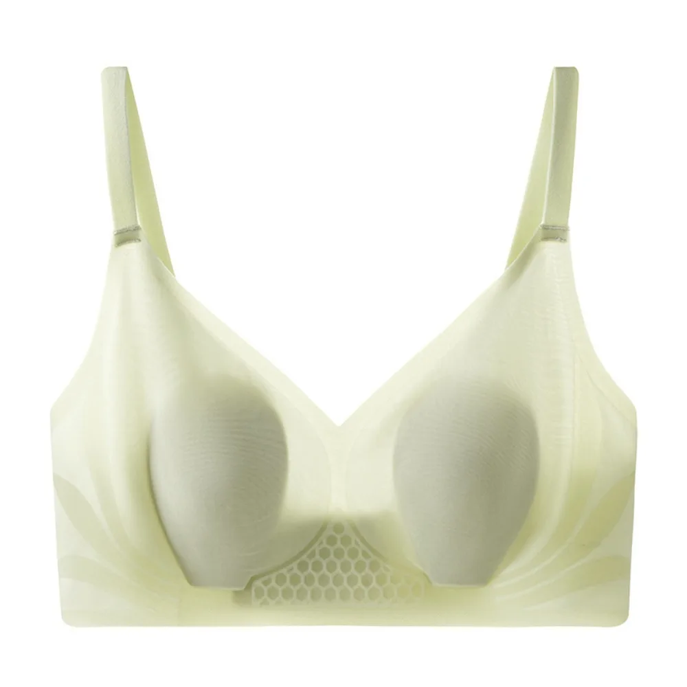 

Sweet Ice Silk Wireless Deep V Bra Shockproof Anti-sagging Seamless Underwear Women Lingerie Thin Push Up Bra Students