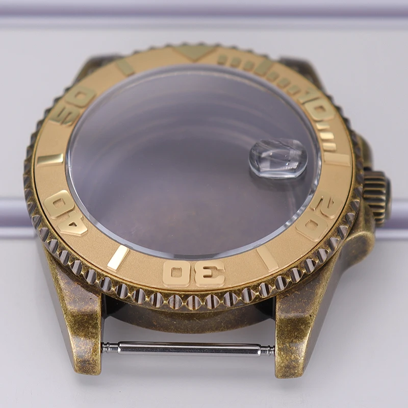 40mm Bronze Retro Gehäuse Saphirglas 200m Wasserdicht für Seiko NH35 NH36 NH34 NH38 4R36 Uhrwerk Yacht Design Stil Uhrengehäuse – Detail 4