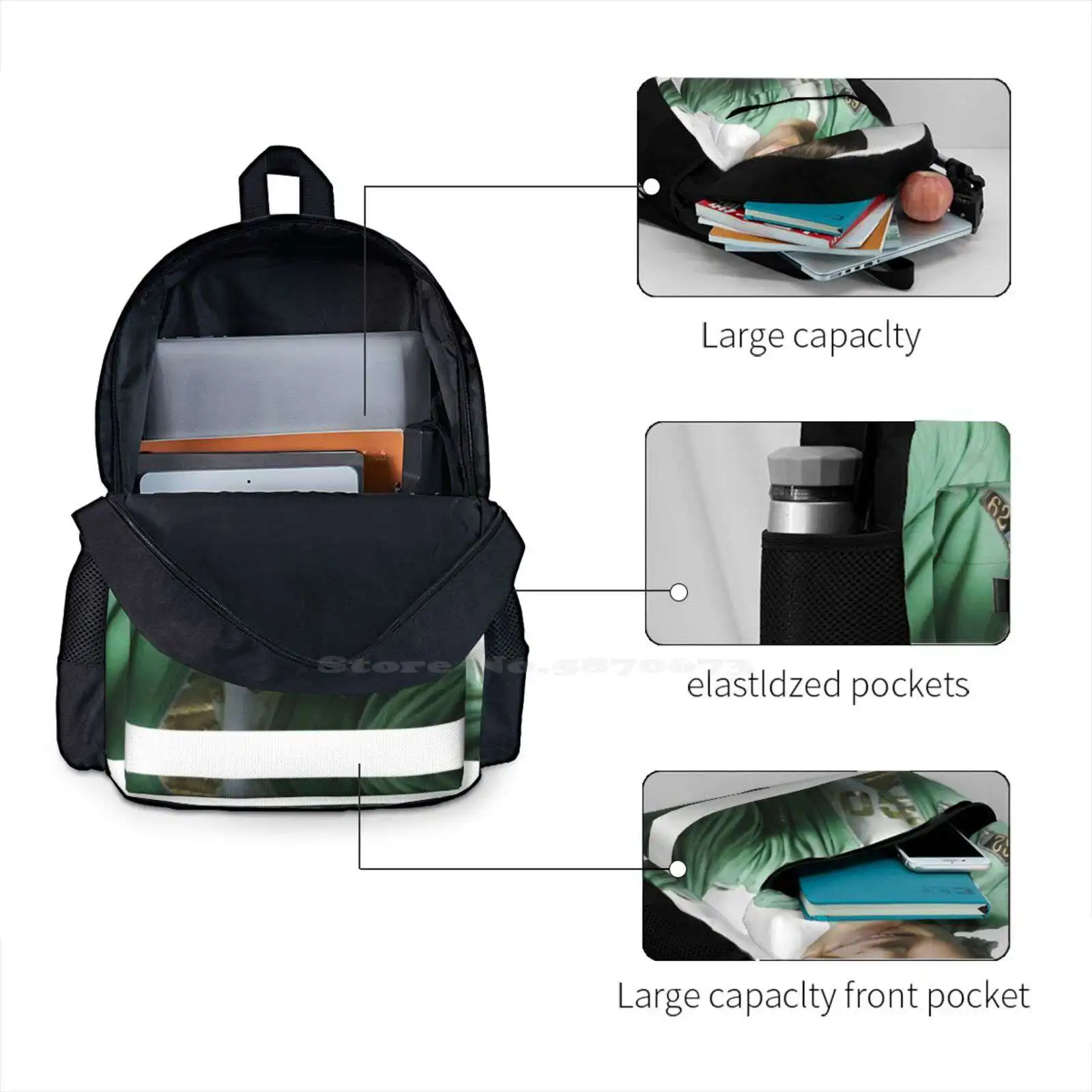 Zac Efron Selfie Hot Sale Schoolbag Backpack Fashion Bags Selfie Zac Efron Highschool Musical Young Cute Troy Bolton image 4