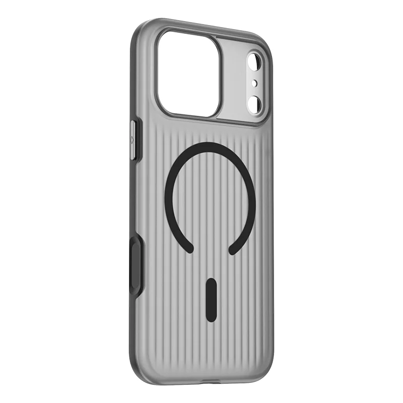 حافظة شحن لاسلكية مغناطيسية غير لامعة لهاتف آيفون 17 برو ماكس 17 برو 17 AI تعمل باللمس زر الكاميرا غطاء مقاوم للصدمات #2