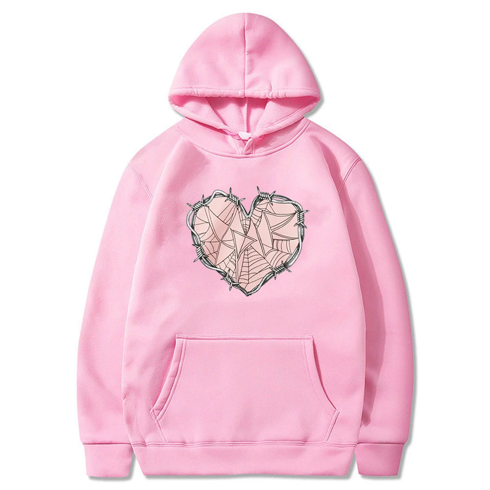 Men Hoodie  XPLR Sam and Colby Merch Web Heart Hoodie Women Men Sweatshirt Casual Hip Hop Streetwear y2k Clothing