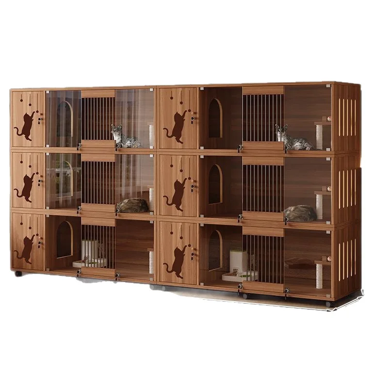 Cat cage household indoor solid wood pet store display cabinet house nest breeding house other 6