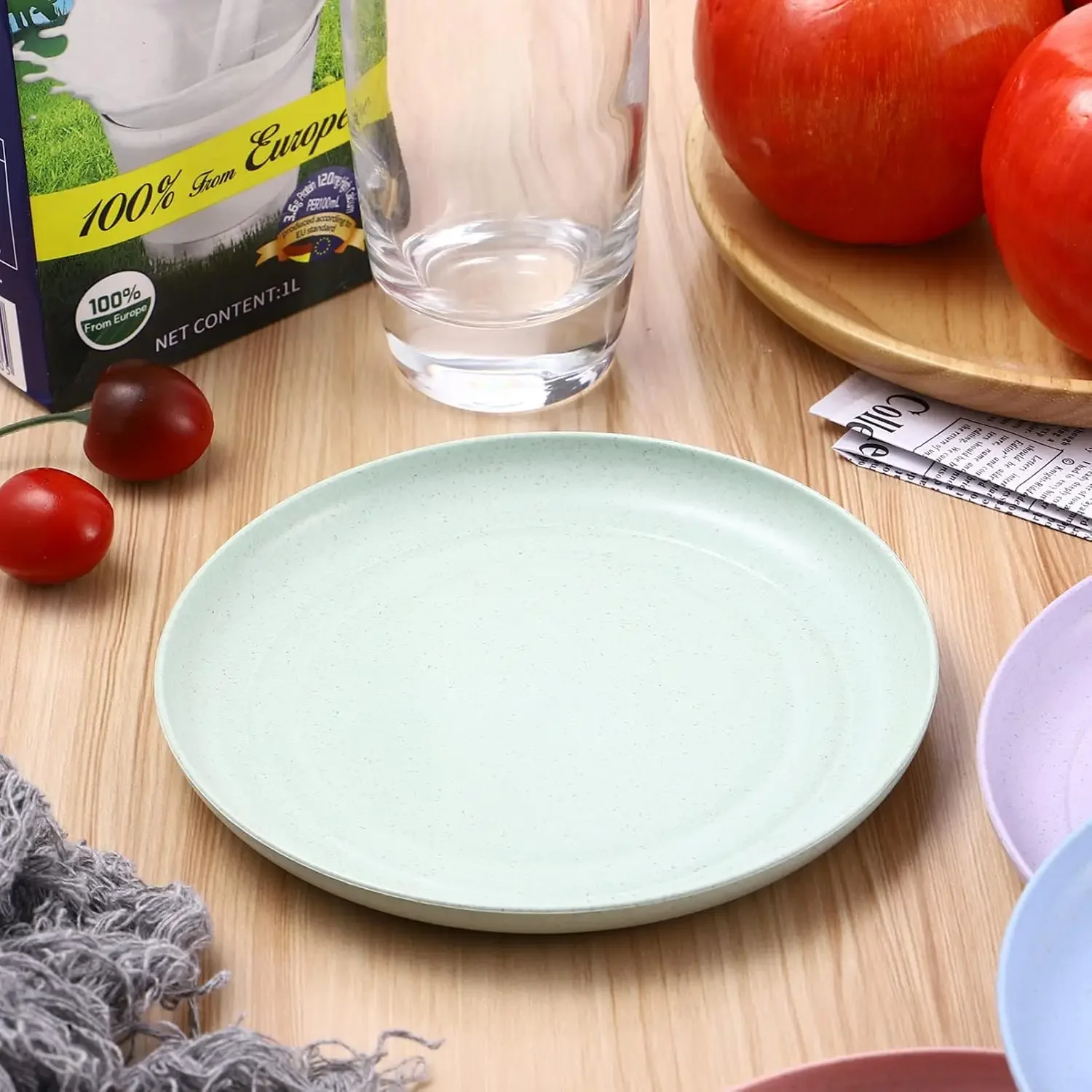 Sushi Plate Set Sushi Plate Set Wheat Straw Dishes Degradable Plates Round Dishwasher & Microwave Safe Plates for & Adults 5pcs