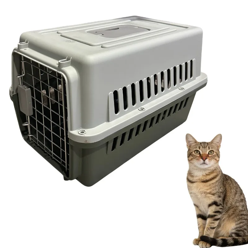 

Portable Cat Travel Carrier Airline Approved Ventilated Design Lightweight Pet Crate Secure Carry Handbag for Car Transport
