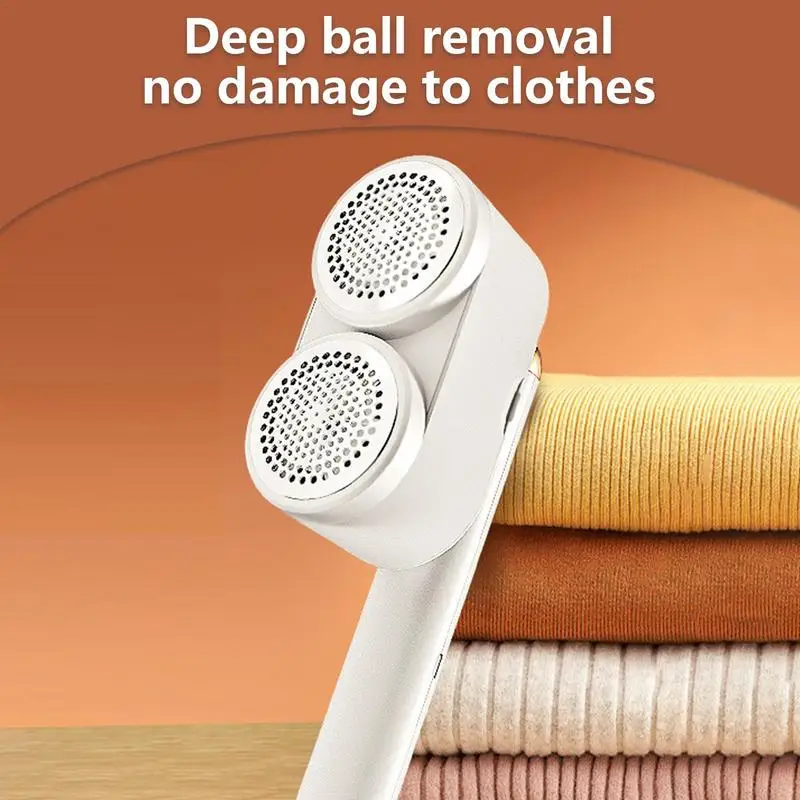 Fabric Pilling Remover Electric Powerful Motor Fabric Shaver For Sweater Rechargeable Ergonomic Delinter Double Head Portable