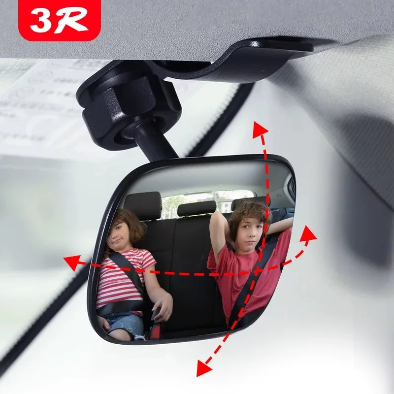 Adjustable Clip-On Baby Backseat Mirror, Rear Facing Infant Observation Mirror, Safe Driving Car Interior Accessory