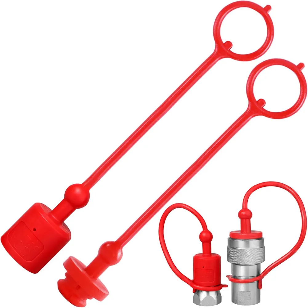ISO5675 Hydraulic Quick Coupler Dust Cap Set 4 Pairs Male Female Rubber Cap for Tractor Agricultural Machinery