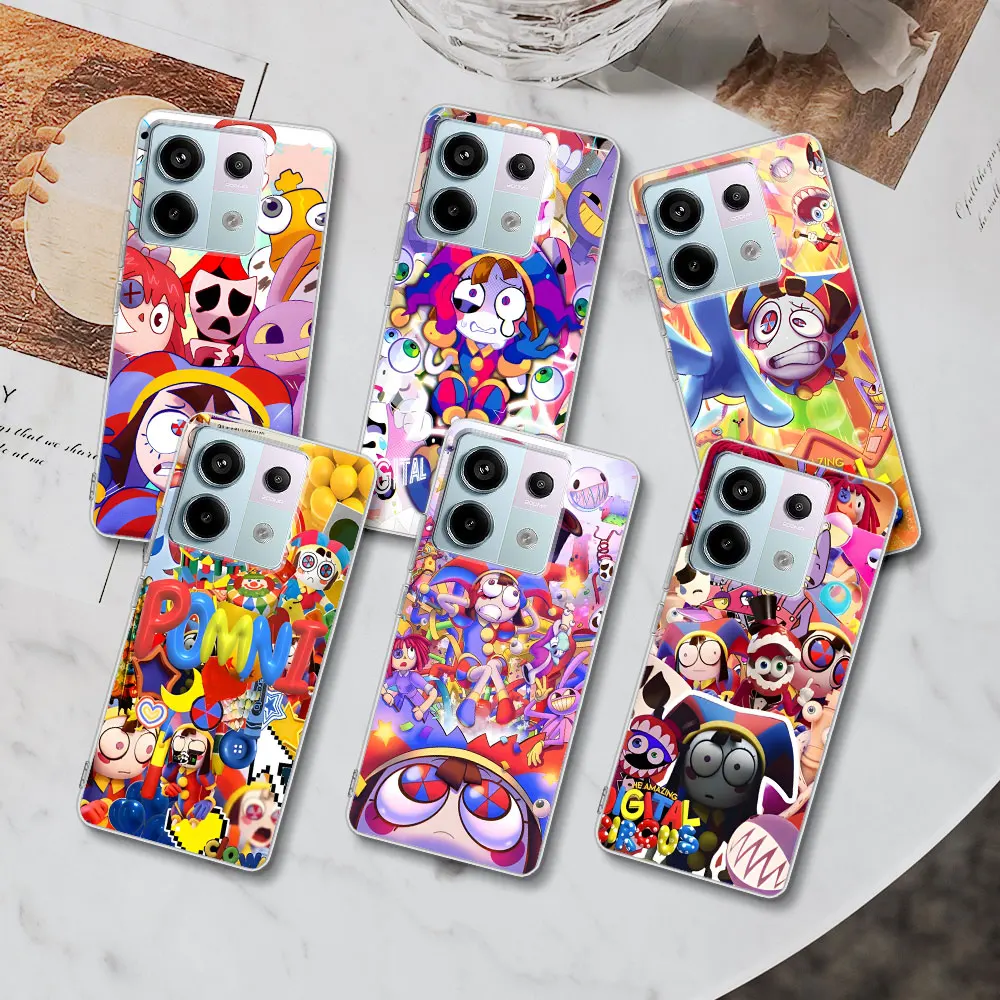 The Amazing Digital Circus Case dla Xiaomi Redmi Note 9 10 8 10S 11 11S 12 12S 9S 11T 13 Pro Plus 11E 11T TPU Soft Phone Cover