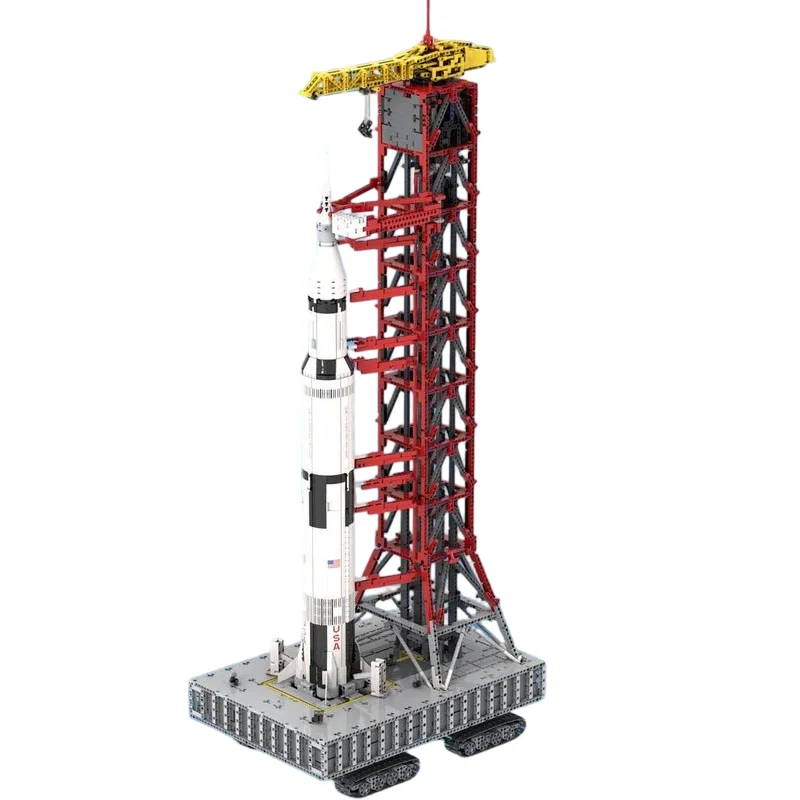 

Конструктор MOC «Пусковая башня на гусеничном ходу» (7706 деталей), модель пусковой башни на гусеничном ходу для демонстрации