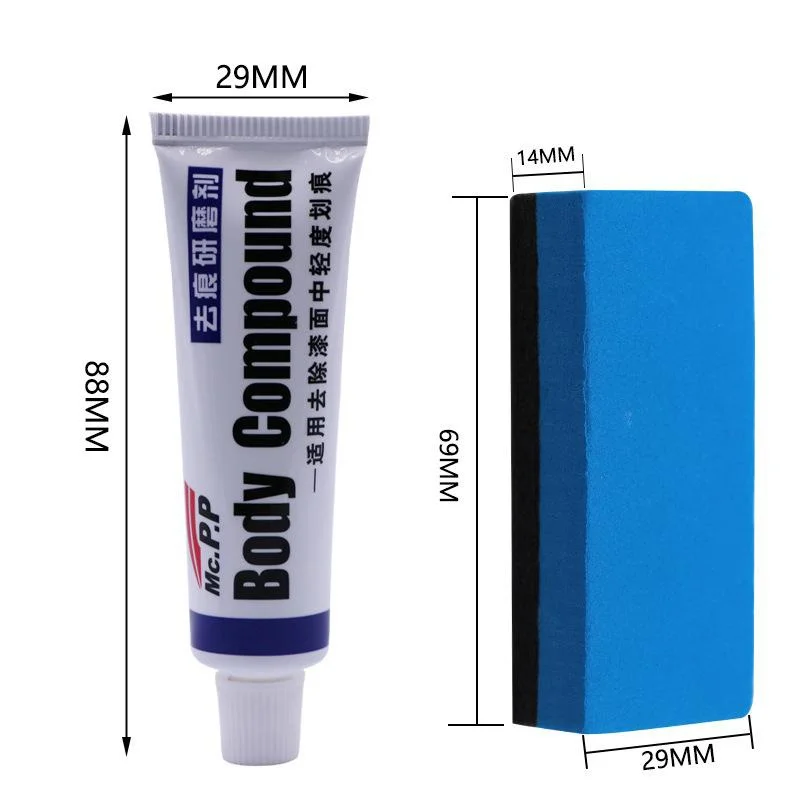 Pasta di lucidatura dell'automobile del dispositivo di rimozione del graffio dell'automobile di 2 pz/set con la spugna, corredo di cura della pittura della carrozzeria