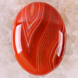 40x30MM Red 0range Veins Agate Stone Oval Cabochon CAB GEM Jewelry Making 1PCS H095
