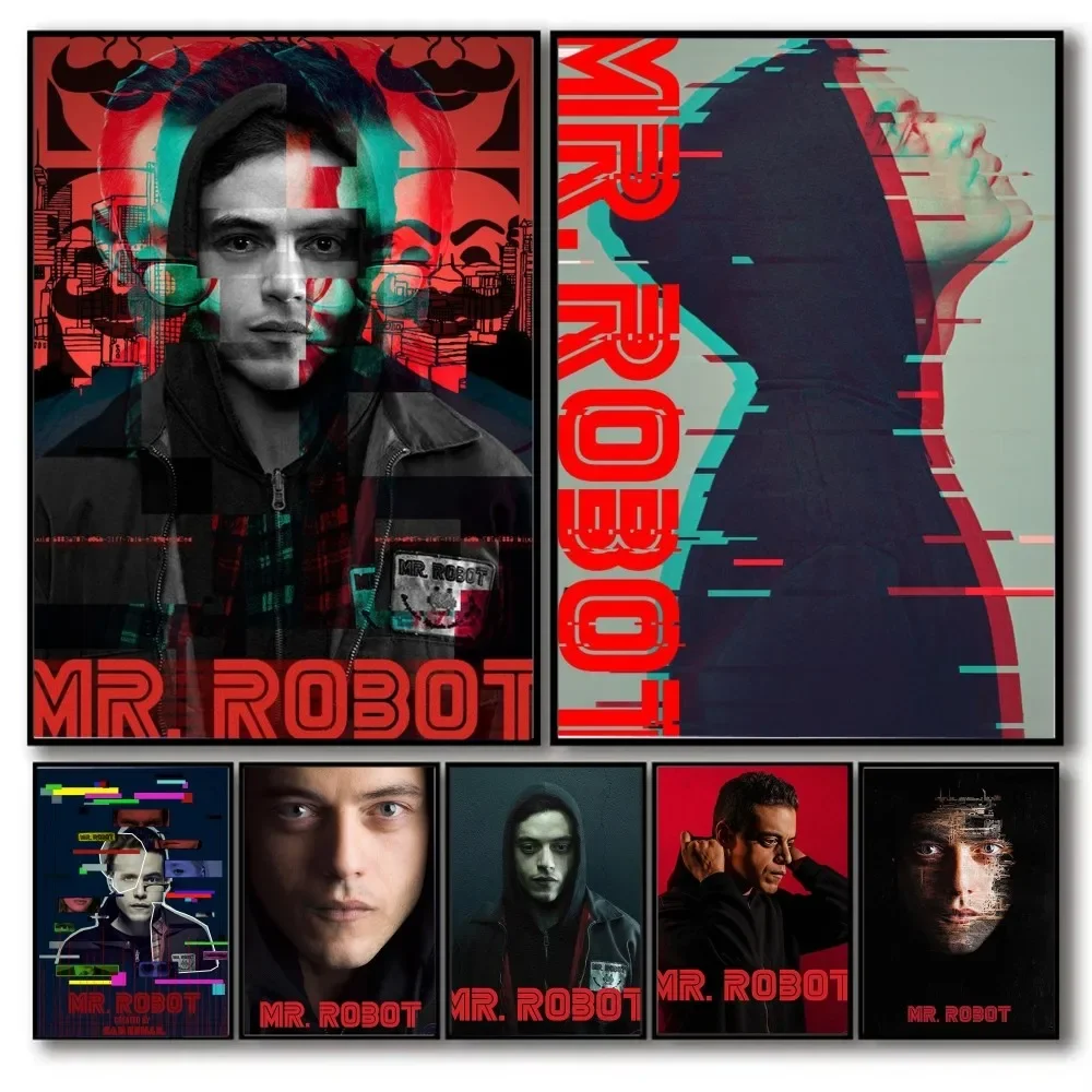 Pop Crime TV Drama Mr Robot Poster No Framed Poster Kraft Club Bar Paper Vintage Poster Wall Art Painting Bedroom Study Stickers