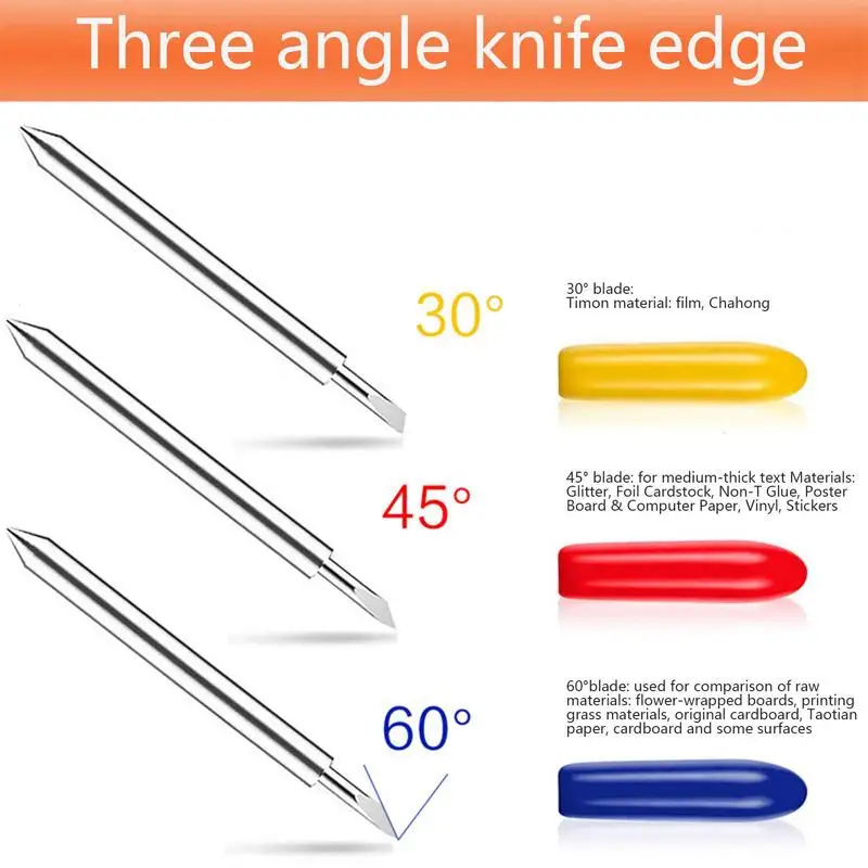 20 Stuks 30/45/60 Graden Vervangende Messen Voor Roland Cri-Cut Plotter Messensnijbladen Voor Elektrisch Gereedschap Snijplotter