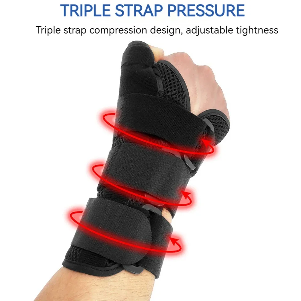 1Pcs Adjustable Wrist Support with Splints for Relief Injuries Pain Sprain Men and Women Wrist Brace for Carpal Tunnel Relief