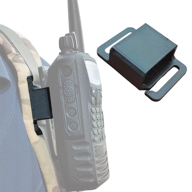 

3D Printed PETG Walkie-Talkie Backpack Clip Outdoor Tactical Radio Backpack Mount Wide/Narrow Version Hanger Quick-Access Holder