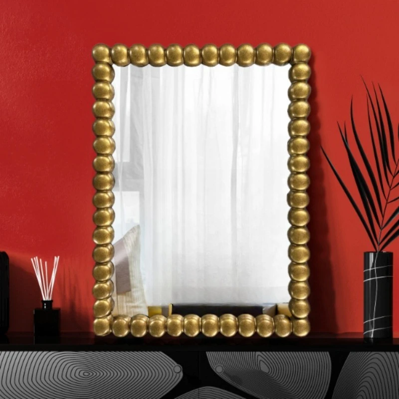 Bathroom mirror artistic temperament entrance household makeup mirror dressing without deformation dressing mirror