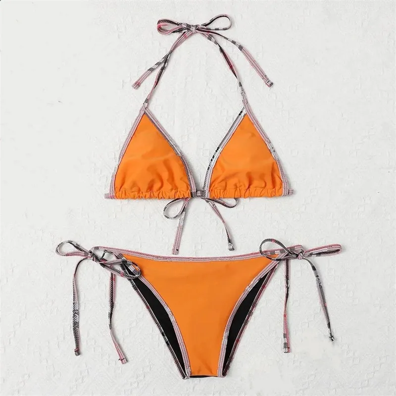 Sommer Neue frauen 2-teiliger Badeanzug Einfarbig Hohe Taille Bikini Set V-ausschnitt Backless Strand Urlaub Badeanzug Bademode J01