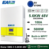 5.6KW Soalr Inverter PV input 500Vdc 5500W 220VAC 48VDC Parallel Power MPPT 100A Charger Pure Sine Wave inverter DC/AC With WiFI