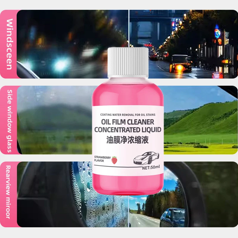 Car Glass Oil Film Remover Eliminate Heavy Spots Polishing Degreaser Universal Rainproof Anti-fog Agent Car Windshield Cleaner