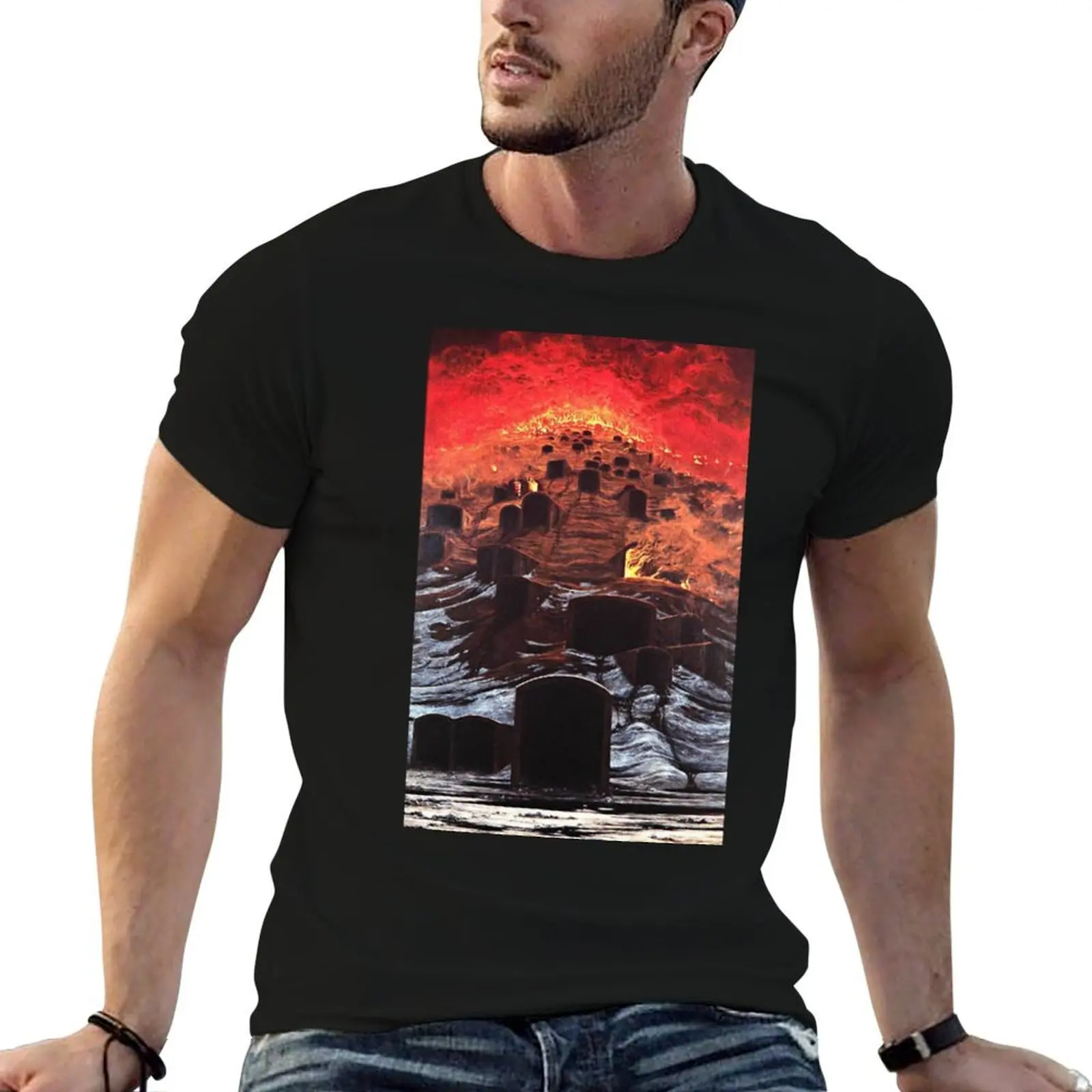 

Untitled, by Zdzisaw Beksiński T-Shirt t shirts for man graphic funny funny t shirts dark humor T-Shirt