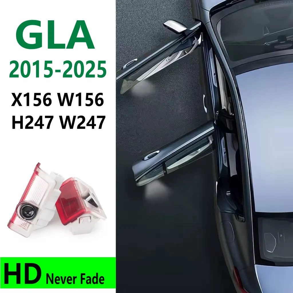 HD For Mercedes Benz GLA Accessories 2015-2025 Led Car Door Projector Light GLA 200 X156 W156 H247 W247 Amg 35 45 GLA200 GLA250