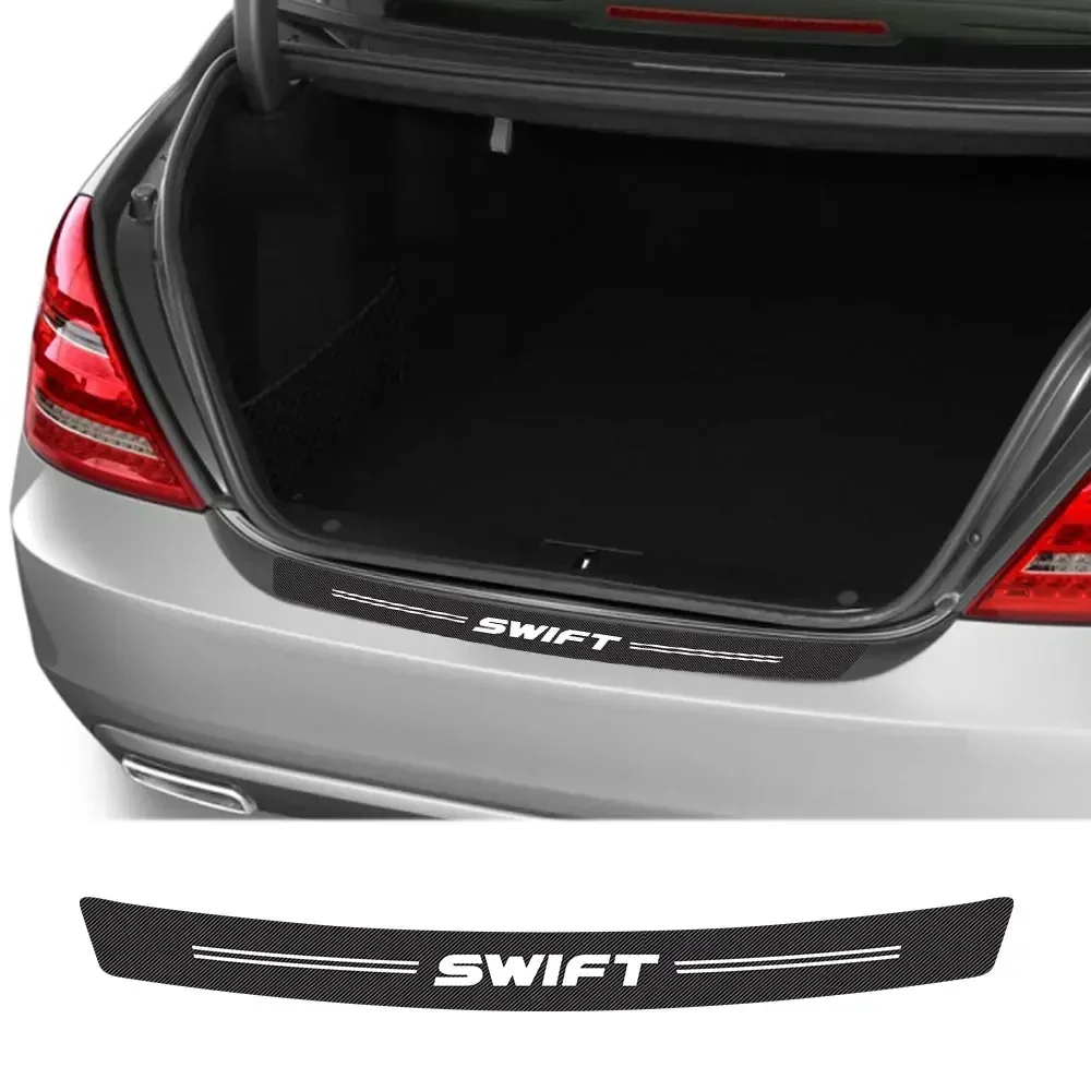 

Для Suzuki Swift Автомобильный задний бампер, багажник, наклейки из углеродного волокна, Автомобильный задний бампер, нагрузка на багажник, защита края, защита, автомобильные аксессуары